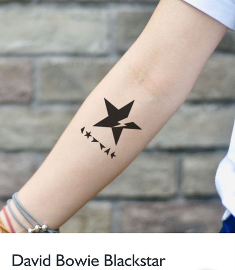 David Bowie Blackstar, Bowie Blackstar, David Bowie Tattoo, David Bowie Starman, Uv Tattoo, Geek Tattoo, Geometric Tattoo Design, Cat Tattoo Designs, New School Tattoo