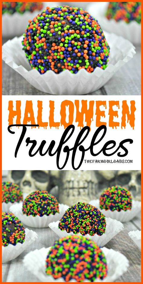 Halloween Truffles, Halloween Food Treats, Halloween Desserts, Halloween Food, Halloween Stuff, Fall Baking, Chocolate Treats, Halloween Recipes, Farm Girl