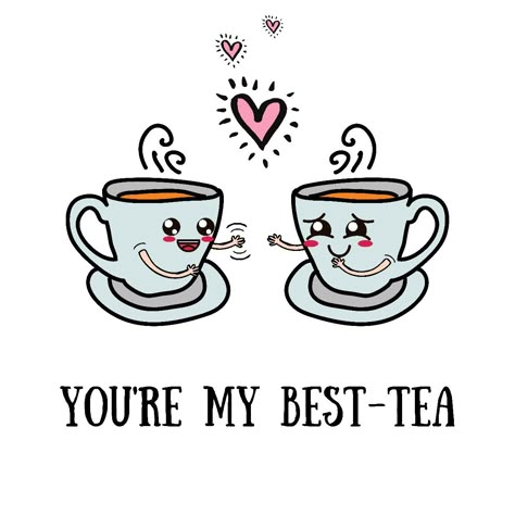 A simple and cute illustration showing two tea cups who are best friends. Get one for your Bestie, aka your BFF and for yourself today. 

If you like anything in my Redbubble portfolio and you want me to personalize it, just for you, please feel free to send me an email to shop.gracioso@gmail.com. Your design will be taken down from the Redbubble e-store after your purchase so you'll have a once in a lifetime design. Best Friend Quotes Pictures, Once In A Lifetime Friend Quotes, You Are My Bestie, Will You Be My Best Friend, Doodles Best Friends, Cute Puns For Best Friends, Cute Notes For Bestie, Best Friend Doodles Bff, Cute Drawings For Bestie