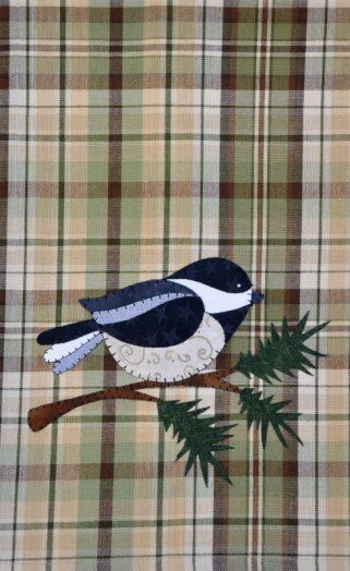 (TWB-EP22) E-pattern P22 Chickadee & Evergreen Patternlet Windy Photoshoot, Bird Quilt Blocks, Patterned Tea Towels, Farm Quilt, Bird Applique, Bear Quilts, Wooden Bear, Bird Quilt, Bird Crafts