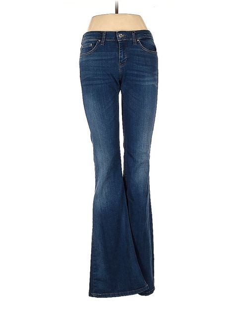 Zara Jeans Size: 6 Blue Bottoms - used. 86% Cotton, 12% Polyester, 2% Elastane, Whiskering, Dark Wash, Solid, Regular, Low Rise | Zara Jeans - Low Rise: Blue Bottoms - Size 6 Outfit Inspo School, Downtown Outfits, Future Clothes, Low Rise Flare Jeans, Adriano Goldschmied Jeans, Cute Winter Outfits, Zara Jeans, Low Rise Jeans, Washed Jeans