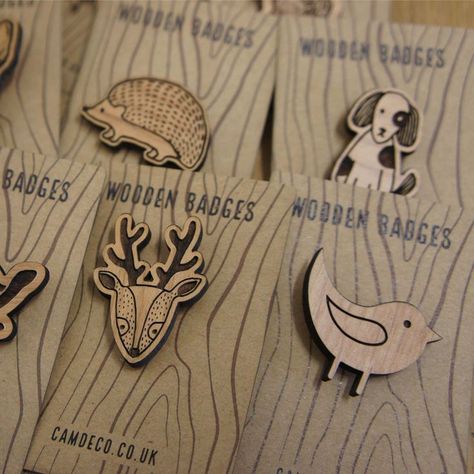 Make a bold statement with edgy knife earrings designed specifically for gothic fashion lovers who appreciate unique jewelry pieces during the spooky season! Wood Badge, Wooden Brooch, Custom Pencils, Laser Cut Wood Crafts, Wolf Tattoo Design, Retro Robot, Wooden Elephant, Laser Engraved Ideas, Laser Projects