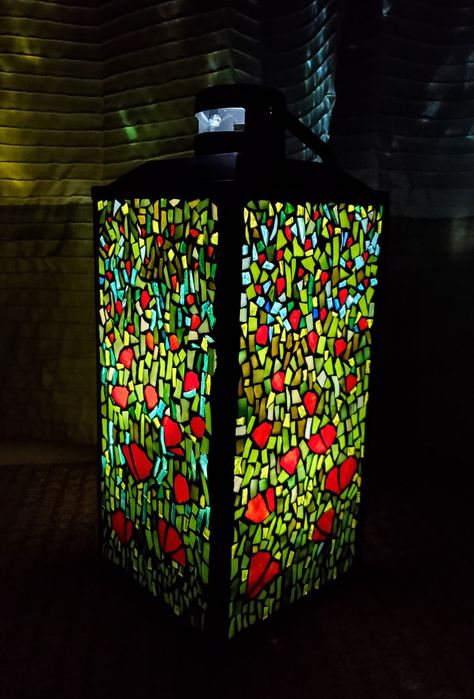 #lantern #stainedglass #mosaic #art #chandafroehle #groovysquidglass Mosaic Lanterns, Garden Lamp, Mosaic Stained, Glass Mosaics, Faith Art, Stained Glass Mosaic, Garden Lamps, Stained Glass Art, Mosaic Art