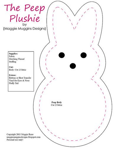 The Peep Plushie Pattern. Download and learn more on my blog Maggie Muggins Designs. (maggiemugginsdesigns.blogspot.com) Kat Diy, Plushie Patterns, Sewing Stuffed Animals, Sew Ins, Trendy Sewing, Easter Projects, Easter Crafts Diy, Bunny Crafts, Sewing Gifts