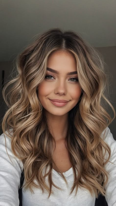 Looking to add volume and style to your thin hair? Explore these hairstyle ideas for thin hair, including short, easy, cute, prom, formal, medium, simple, fine, wedding, long, straight, medium length, and short hairstyles. Achieve a fresh look with these trendy hairstyles that are perfect for thin hair! Rambut Brunette, Bronde Balayage, Bronde Hair, New Hair Ideas, Hair With Highlights, Blonde Hair Inspiration, Hair 2024, Brown Blonde Hair, Hair Color And Cut