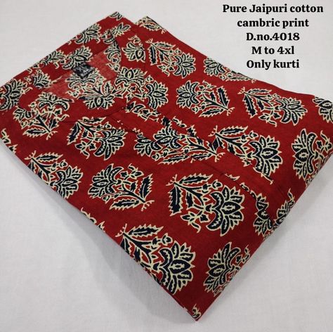 Price 480 freee ship *👉Fabric :Pure jaipuri cotton cambric print* *👉Only Kurti* *👉Kurti : Stand patti with one side pocket* *👉Size :M to 4XL* *👉Book fast limited stock🥰* Ship Fabric, Ajrakh Prints, Amazon Dresses, Sequin Midi Dress, Special Clothes, Ethnic Dress, Dress The Population, Clothing Material, Shop Small Business