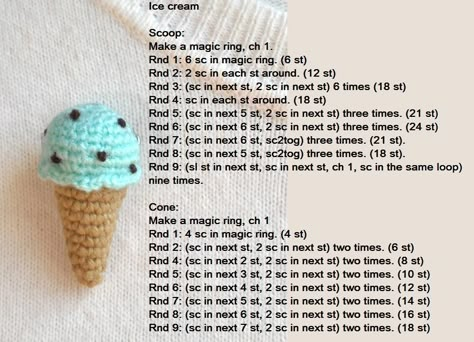 Ice Cream Cone Crochet Pattern, Enhypen Crochet Lightstick, Ice Cream Keychain Crochet, Amigurumi Written Pattern, Crochet Cone Pattern, Crochet Ice Cream Cone Pattern Free, Crochet Written Patterns Free, Written Crochet Patterns Free, Kawaii Crochet Pattern Free