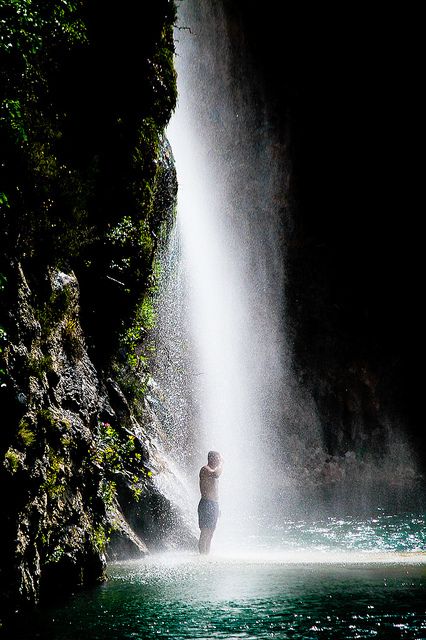 stand under a waterfall Under A Waterfall, Ice Cold Water, Kodak Moment, Painting Inspo, Beautiful Sights, Not Bad, World View, Beautiful Waterfalls, Picture Ideas