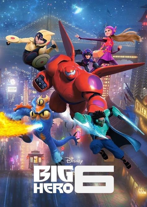 Big Hero 6 Movie Poster, Big Hero Six Movie Poster, Big Hero 6 Baymax Art, Big Hero Six Wallpaper, Big Hero Six Characters, Big 6 Hero, Disney Movies Posters, Big Hero 6 Wallpaper, Big Hero 6 Film