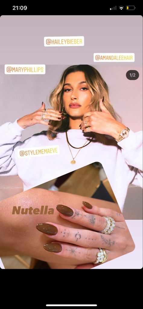 Nail Inspo Celebrity, Hailey Bieber Black Nails, Famous Nails Celebrities, Peggy Gou Nails, Bailey Bieber Nails, Hailey Baldwin Nails, Haylie Bieber Nails, Hayley Bieber Nails, Haley Bieber Nails