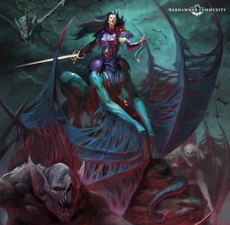 Skyrim Vampire, Warhammer Vampire Counts, Soulblight Gravelords, Vampire Counts, Fantasy Witch, Fiction Idea, Horror Monsters, Vampire Art, Fantasy Battle