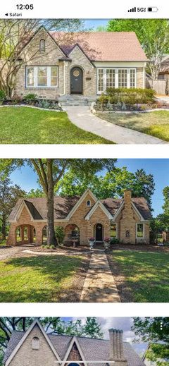 Trim color for blonde brick house? Brick House With Brown Trim, Blonde Brick Ranch House Exterior, Blonde Brick Color Scheme, Blonde Brick House Exterior Color Schemes, Blonde Brick House Exterior Trim Color Ranch, Yellow Brick Exterior Color Schemes, Blond Brick House Exterior, Blond Brick House, Brick House White Trim