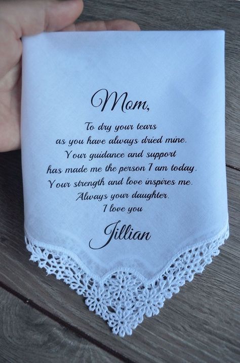 Wedding Gifts For Mom, Wedding Party Colors, Personalized Handkerchief, Father Of The Bride Outfit, Dad Wedding Gift, Wedding Parties Colors, Party Colors, Dogs Grooming, Wedding Hankies