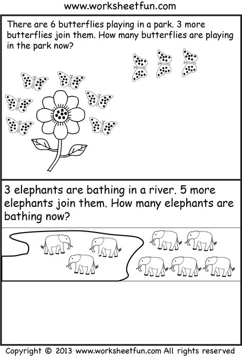 free printable kindergarten story math problems | Picture Word Problems -Addition Word Problems – 3 Worksheets Story Problems Kindergarten, Kindergarten Math Problems, Word Problems Kindergarten, Math Story Problems, Number Stories, Kindergarten Addition, Kindergarten Math Worksheets Free, Addition Words, Kindergarten Addition Worksheets