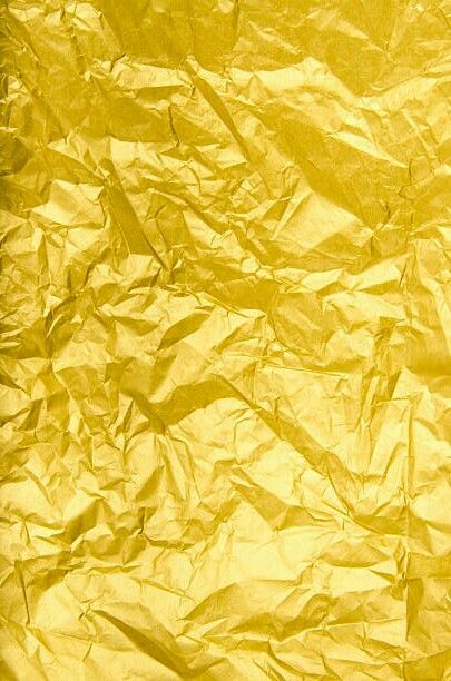 Creased gold tissue paper Tissue Paper Texture, Crushed Paper, Wrinkled Paper, Baby Monkeys, Gold Tissue Paper, Calligraphy Paper, Scratch Paper, Yellow Glitter, Yellow Paper