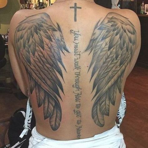 55+ Ingenious Angel Wings Tattoo Designs for Men & Women Wing Tattoos On Wrist, Chinese Tattoo Designs, Angel Wings Tattoo On Back, Guardian Angel Tattoo Designs, Angel Wing Tattoo, Halo Tattoo, Wing Tattoos On Back, Wing Tattoo Men, Ambigram Tattoo