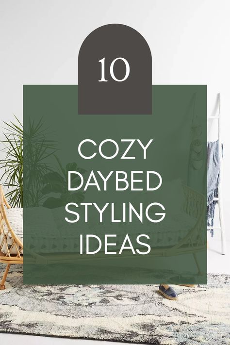 Transform your space with 10 cozy and creative daybed styling ideas! This guide is perfect for adding a touch of comfort and style to your living room, bedroom, or guest area. From vibrant throws to trendy cushions, discover how to create an inviting and functional daybed setup. Learn about layering blankets, mixing patterns, and incorporating personal touches that reflect your style. These practical tips will help you turn your daybed into a relaxing nook, perfect for reading or lounging. Embrace comfort and style today! Boho Daybed Ideas, Daybed Interior Design, Daybed Bolster Pillows, Family Room With Daybed, Gold Daybed Room Ideas, Bohemian Daybed Room Ideas, Day Bed Living Room Ideas, Daybed As Couch Living Room, Style A Daybed