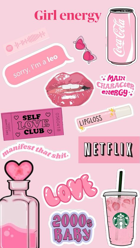 Y2k Stickers, 2000s Baby, Preppy Stickers, Minion Jokes, Stickers Aesthetic, Admit One, Cute Patterns Wallpaper, Girl Stickers, Girls Life