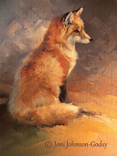 Red Fox - painting by Joni Johnson-Godsy Fox Sitting, Fantastic Fox, Fox Artwork, Fox Drawing, Fox Pictures, Fox Painting, Fox Illustration, Fox Art, Cute Fox