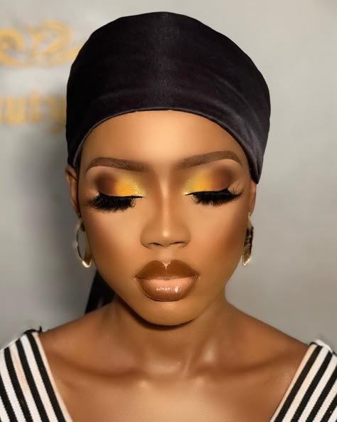 Eyeshadow Looks For Dark Skin, Black Wedding Makeup, Makeup Brown, Gold Makeup Looks, Face Beat Makeup, Makeup Pics, Brown Girls Makeup, Makeup For Black Skin, Brown Skin Makeup