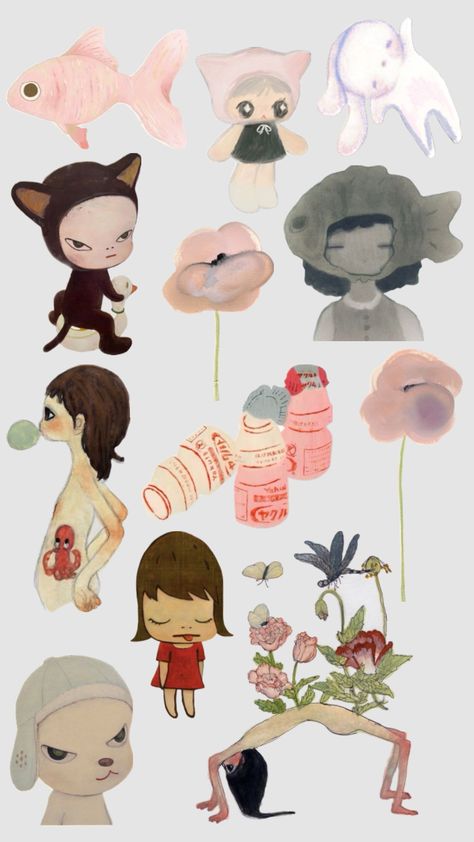 for my homescreen —☆ #art #aesthetic #yoshitomonara #ayatakano #collage #inspo #icon Aya Takano, My Homescreen, Printable Wall Collage, Yoshitomo Nara, Dreamy Art, Art Aesthetic, Nara, Anime Shows, Wall Collage