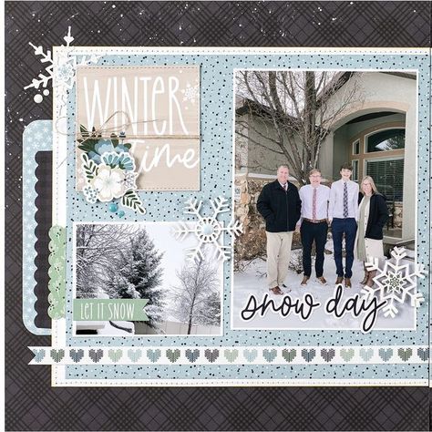 Snow Day Scrapbook Layouts, Sunny Winter Day, Sunny Winter, Snow Days, Snow Day, Winter 2022, Let It Snow, Winter Day, Scrapbook Ideas