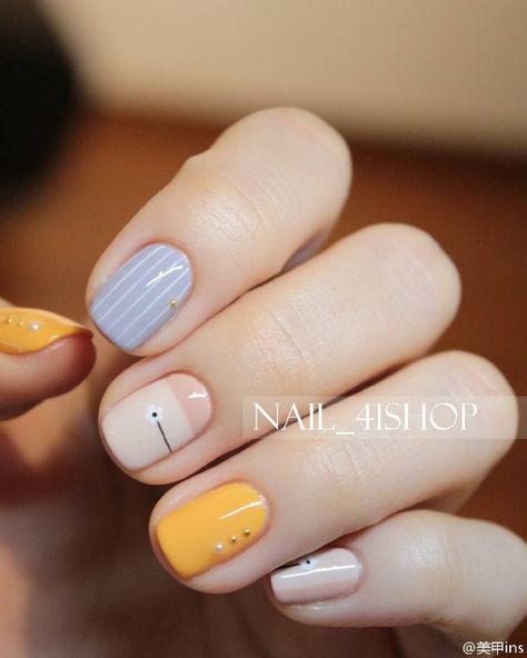 Nails Korea Beauty, Minimal Nails, Super Nails, Minimalist Nails, Nail Art Inspiration, Nail Polishes, Square Nails, Love Nails, Nails Nailart