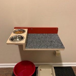 Cat Feeding Shelf, Bowl Shelf, Cat Feeding Station, Katt Grejer, Kat Diy, Chat Diy, Cat Climber, Rabbit Hay, Cat Gym