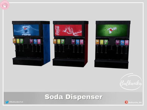 Soda Dispenser, Sims 4 Restaurant, Restaurant Counter, Post Break Up, Iced Cappuccino, Soda Cup, No Egg Pancakes, Small Appliance, Pregnancy Cravings