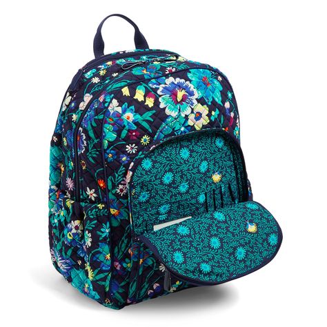 Vera Bradley Campus Backpack, Middle School Supplies, Vera Bradley Backpack Campus, Moonlight Garden, Girly Bracelets, Backpacks For Women, Campus Backpack, Bohemian Hairstyles, Lightweight Backpack