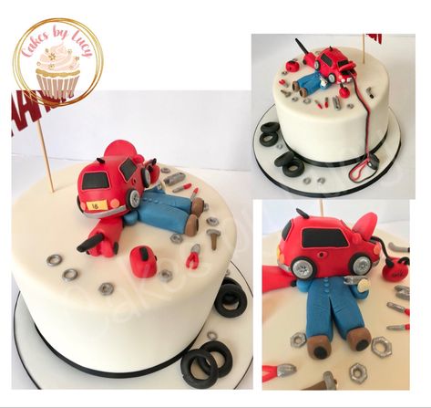 Car Mechanic Cake, Mechanics Birthday Cake, Mechanic Cake, Mechanic Decorations, Mechanics Birthday, Cake Decorating Party, Car Mechanics, Tools Theme, Happy Father Day Quotes