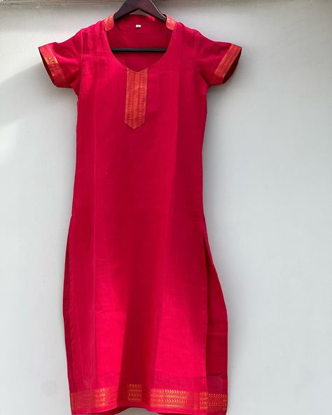 Rupini - Kurta designed in a Beautiful Pink with zari border Pure Handloom Mangalgiri cotton in high neck collar pattern and short sleeves ! DM or Comment for link 🔗 Mangalgiri Kurta Patterns, Neck Collar Pattern, High Neck Collar, Kurta Patterns, Kurta Neck Design, Collar Pattern, Kurta Designs, Neck Collar, Indian Outfits