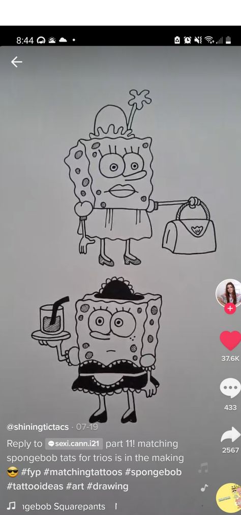 Spongebob Tattoo, Left Arm Tattoos, Matching Best Friend Tattoos, Birthday Tattoo, Matching Sister Tattoos, Sibling Tattoos, Friendship Tattoos, Tattoo Stencil Outline, Tattoo Portfolio