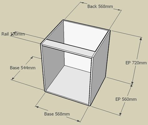 Free kitchen cabinet plan - Frameless base cabinet Kitchen Cabinet Dimensions Standard Inches, 32mm Cabinet System, Kitchen Cabinet Depth, Diy Built In Wardrobes, Kitchen Cabinet Dimensions, Kitchen Cabinets And Flooring, Kitchen Cabinet Sizes, Kitchen Cabinet Plans, Cabinet Depth