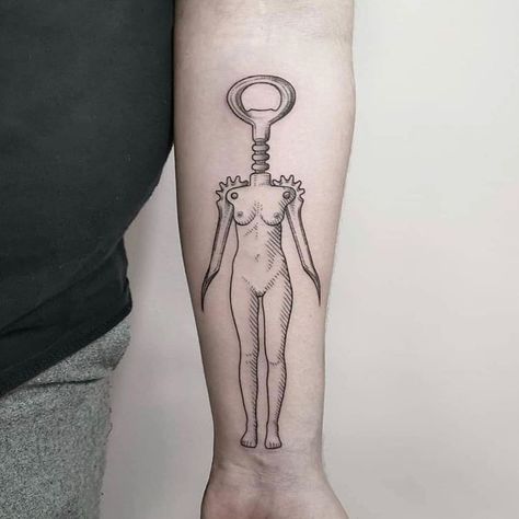 Corkscrew Tattoo, Left Arm Tattoos, B Tattoo, Inked Babes, Arm Tattoos, Tattoos Ideas, Custom Tattoo, Blackwork Tattoo, Tattoo Inspo