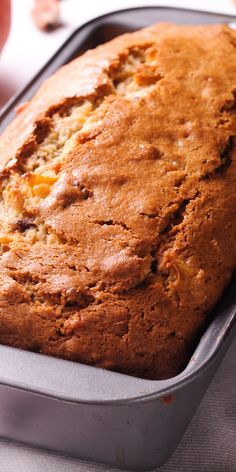 Peach Bread Recipe, Peach Quick Bread, Peaches Recipes, Loaf Breads, Dessert Fall, Peach Bread, Peach Recipes, Bread Breakfast, Loaf Cakes