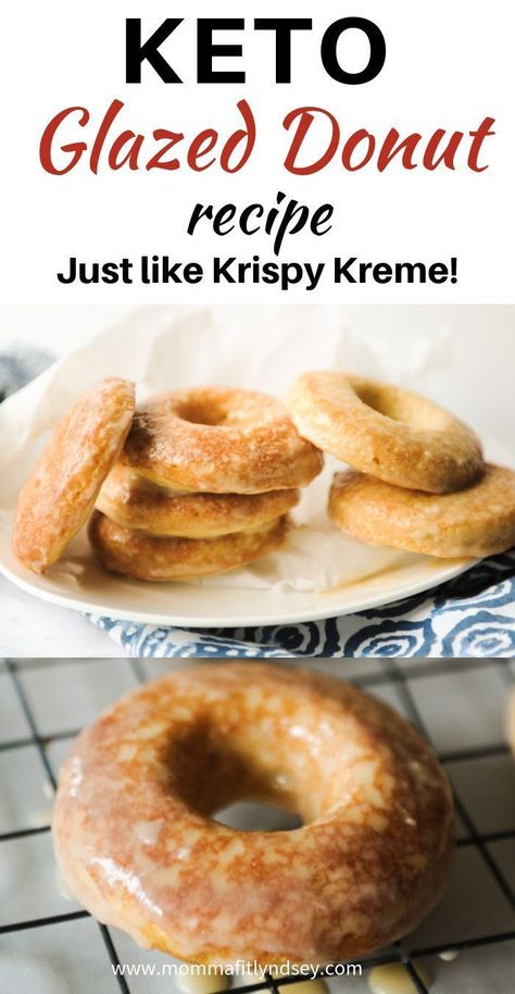 super easy keto glazed donut recipe that tastes just like krispy kreme. #lowcarb #keto #ketogenic Glazed Donut Recipe, Dolce Poche Calorie, Low Carb Donut, Keto Donuts, Glazed Donuts, Postre Keto, Donut Recipe, Keto Diet Breakfast, Starting Keto Diet