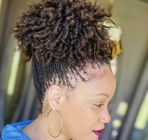 Tiny Locs, Small Locs, High Puff, Natural Hair Cuts, Natural Red Hair, Short Locs Hairstyles, Dreadlock Styles, Cut Her Hair, Mom Hairstyles