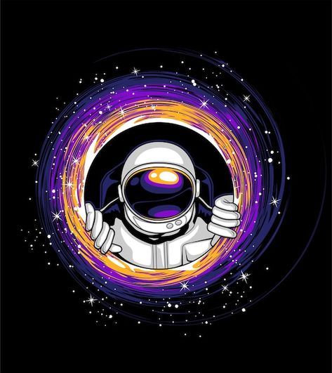 Vector astronauts and black holes | Premium Vector #Freepik #vector #hole #window-cartoon #window-illustration #illustrations Cartoon Space, Black Holes, Space Black, Vector Cartoon, Outer Space, Premium Vector, T Shirts, Stars, Black