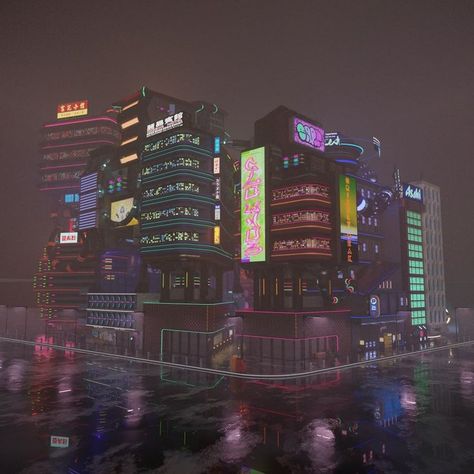 Neon City Minecraft, Tokyo Minecraft, Cyberpunk Building Concept Art, Minecraft Cyberpunk City, Cyberpunk Minecraft Builds, Cyberpunk Minecraft, Cyberpunk Dnd, Minecraft Cyberpunk, Cyberpunk Cities