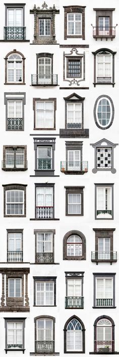 Ponta Delgada. I Traveled All Over Portugal To Photograph Windows, And Captured More Than 3200 Of Them - via BoredPanda Portuguese Houses Architecture, Window Shed Design, European Window Design, Jendela Vintage, Facades Architecture, Portugal Architecture, Portuguese House, Portuguese Architecture, European Windows