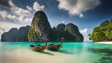 When it comes to the essence of tropical splendor, few places can whisper to the soul quite like the Phi Phi Islands. Whether it's the gentle kiss of the sun as it crests the horizon or the soft murmur of the sea against a pristine stretch of sandy shore, the temperate allure of this slice of paradise is matched only by the gentle ebb and flow of its climate.
#guide #phiphiislands #phiphiislandsweatherforecast #thailand #tour #tourism #tourist #weather Thailand Tour, Phi Phi Islands, Thailand Travel Guide, Phi Phi Island, Ebb And Flow, Tropical Getaways, Weather Forecast, Thailand Travel, The Horizon