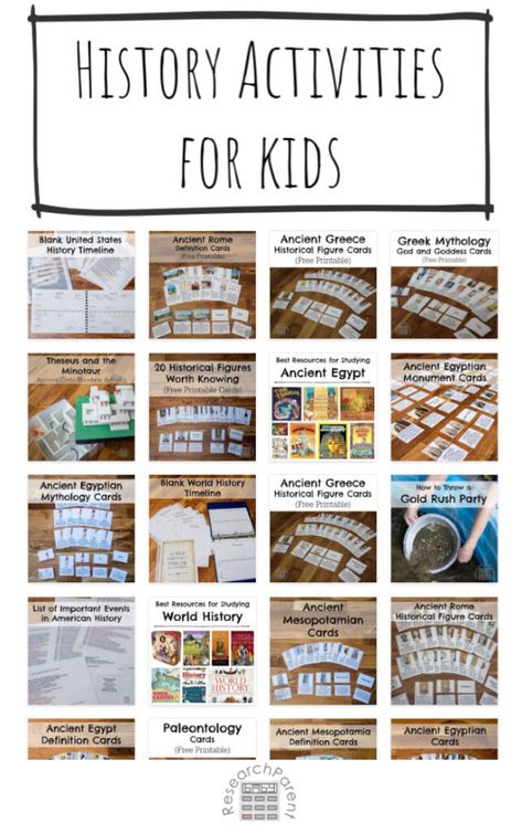 History Activities for Kids History Class Activities, Time Travel Activities For Kids, Elementary History Activities, History Activities For Kids, Art History Activities, History Lessons For Kids, Elementary History, History Printables, Art History Timeline