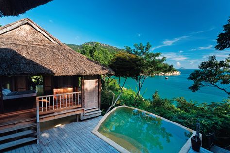 Six Senses Hilltop Reserve at Ninh Van Bay in Vietnam Vietnam Accommodation, Vietnam Hotels, Vietnam Holidays, Con Dao, Luxury Beach Resorts, Vietnam Voyage, Six Senses, Overwater Bungalows, Luxury Getaway