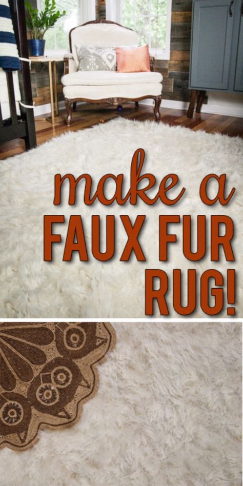 Easy DIY Rugs and Handmade Rug Making Project Ideas - DIY Faux Fur Rug - Simple Home Decor for Your Floors, Fabric, Area, Painting Ideas, Rag Rugs, No Sew, Dropcloth and Braided Rug Tutorials http://diyjoy.com/diy-rugs-ideas Diy Faux Fur, Carpet Diy, Fluffy Carpet, Diy Rugs, Apartment Decoration, Dekor Diy, Faux Fur Rug, Fur Rug, Versace Home