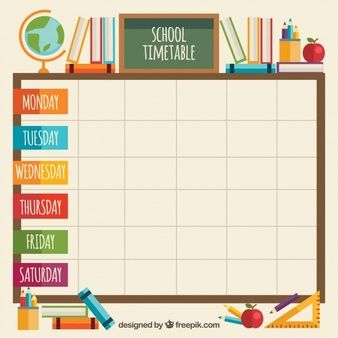 School timetable schedule Vectors, Photos and PSD files | Free Download Time Table Design, Class Schedule Template, Class Timetable, Timetable Template, Creative Worksheets, English Grammar For Kids, Classroom Charts, School Timetable, Classroom Board