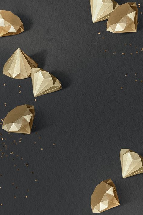 Gold paper craft textured diamond patterned template | free image by rawpixel.com / wan Jewel Background, Diamond Graphic Design, Jewellery Background, Diamond Wallpapers, Diamond Poster, Diamond Card, Gold And Black Wallpaper, Diamond Background, Jewelry Template