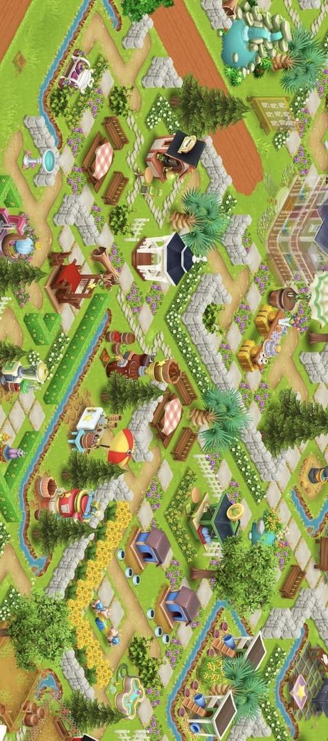 Hay Day Farm Design Beginner, Hay Day Full Farm Design, Hayday Farm Design Ideas Simple Level 30, Hay Day Level 40 Layout, Hay Day Farm Design Level 20, Hay Day Aesthetic Farm, Hayday House Design, Hayday Layout Ideas Whole Farm, Hay Day Farm Design Ideas Level 30