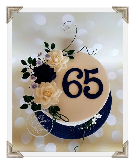 65th (sapphire) wedding anniversary cake 65th Wedding Anniversary Cakes, Greenery Cake, Mom Dad Anniversary, Anniversary Party Games, 65th Wedding Anniversary, Wedding Anniversary Decorations, Wedding Anniversary Cakes, 65th Anniversary, Wedding Anniversary Cake