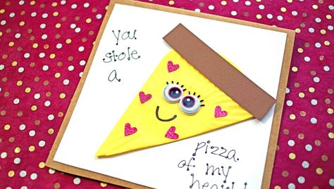 Glued To My Crafts - Inspiring you to get crafty with easy to follow kid craft tutorials and ideas! Valentines Classroom Decorations, Pizza Card, Valentine Pizza, Heart Pizza, Cheesy Valentine, One Liners, Egg Card, Diy Valentines Cards, Craft Foam